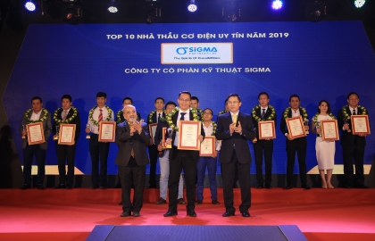 Sigma xuất sắc lọt Top 10 Nhà thầu Cơ Điện uy tín Việt Nam năm 2019