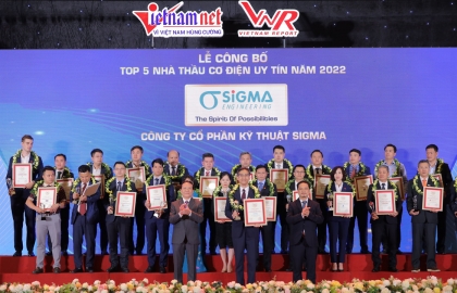 Sigma vinh dự đạt danh hiệu Top 5 Nhà thầu Cơ Điện uy tín 2022