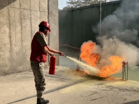 Sigma practiced fire prevention drills at Hoang Thanh Pearl project