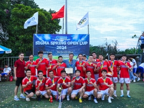 Chung kết giải bóng đá Sigma Spring Open Cup 2024: Khi sắc đỏ nhuộm kín sân Bằng B