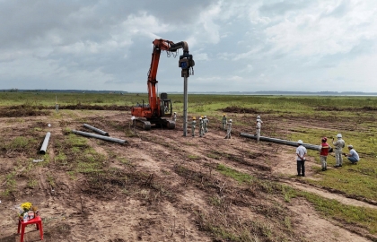 Sigma Takes The Lead In Deploying The First Pile Centers At The Dau Tieng 5.1 Project