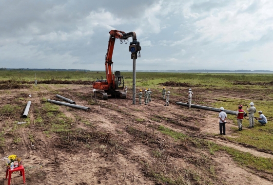 Sigma Takes The Lead In Deploying The First Pile Centers At The Dau Tieng 5.1 Project