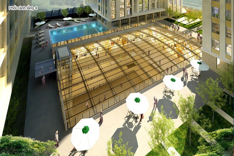 Chung cư Trung Kính Complex - Khu bể bơi tiện lợi cho cư dân