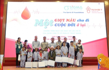 The 3rd blood donation program at Sigma - A drop of blood, a life to live