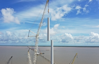 Soc Trang 7 OffShore Wind Farm in the early August