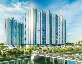 Sunshine Sky City high-rise apartment complex combined with commercial services and offices